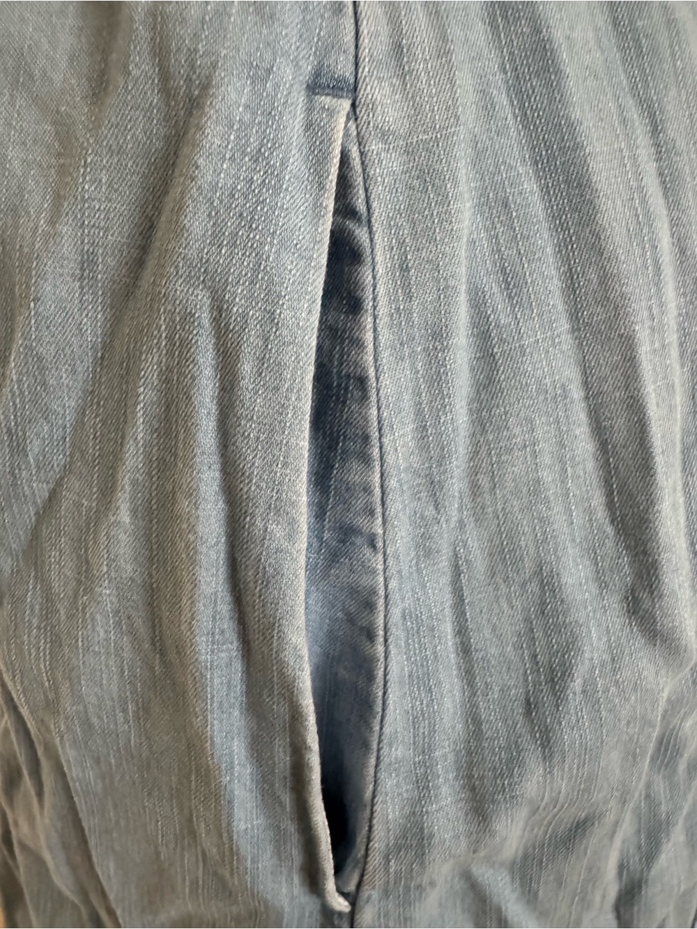 Madewell Light Blue Chambray Button-Front Mini Dress - Picture 9 of 10